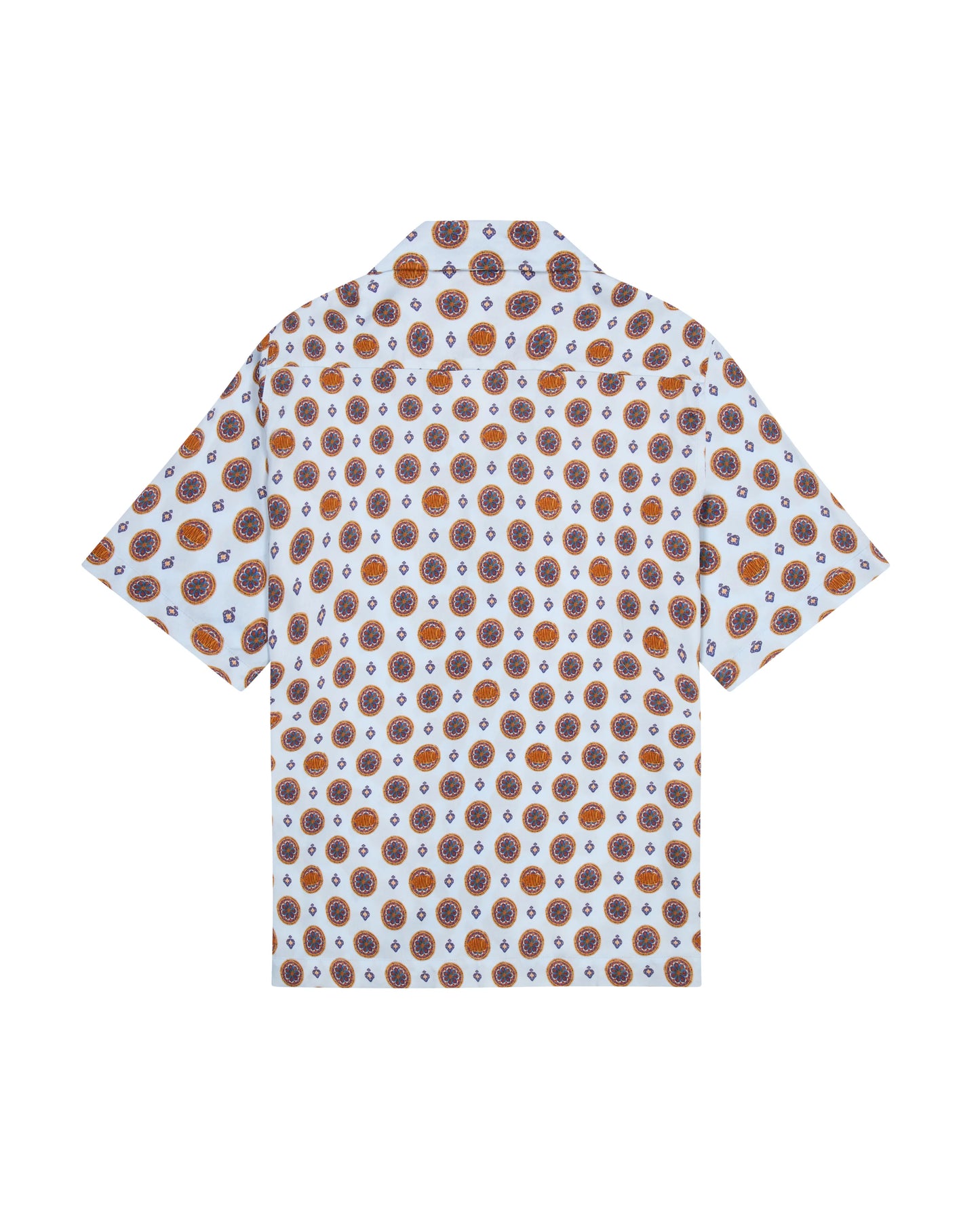 The Mughal Painted Shirt – Half-Sleeve – Blue