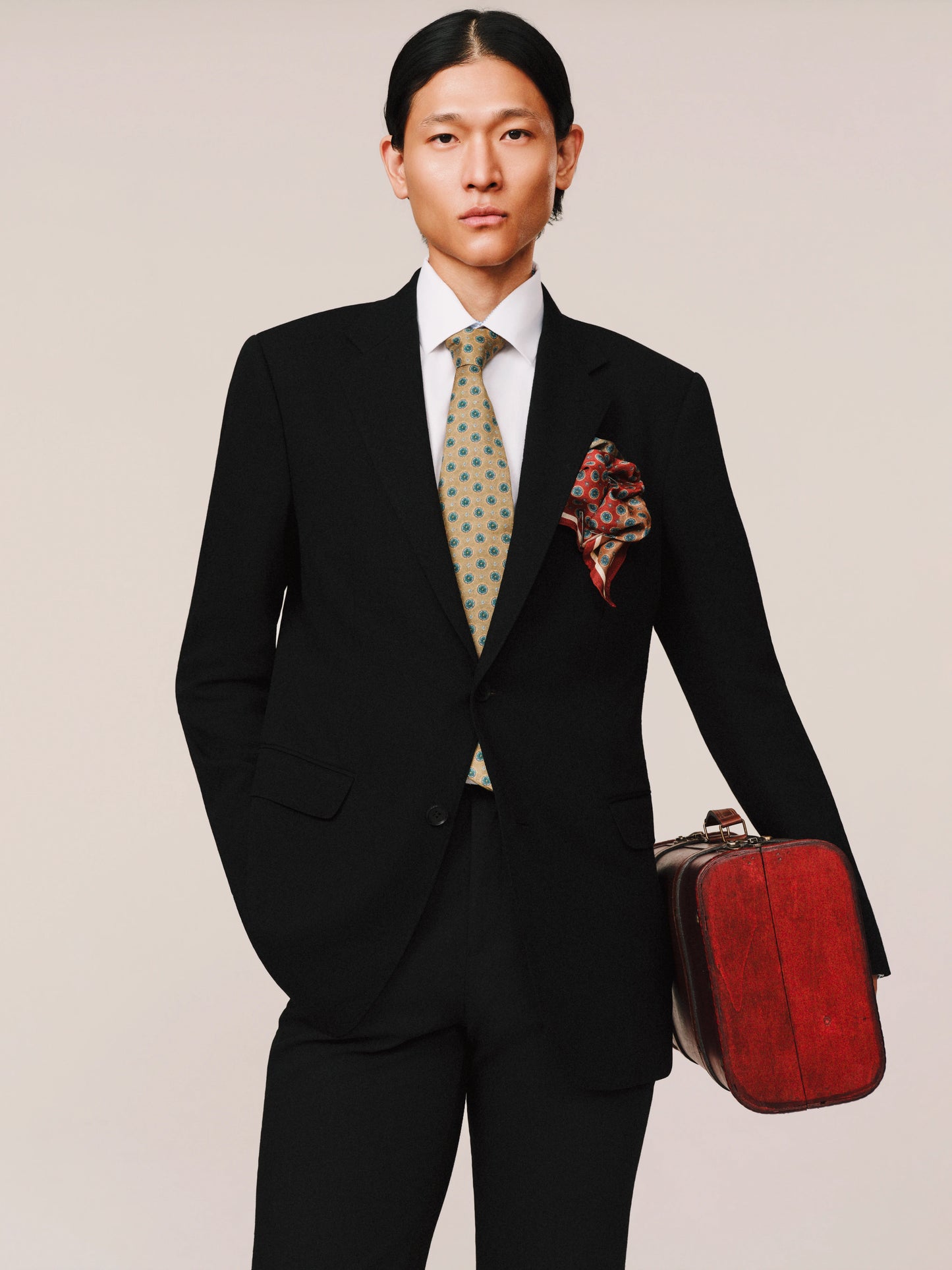 The Mughal Painted Pocket Square