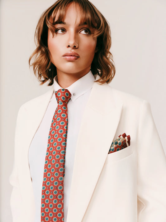The Mughal Painted Pocket Square
